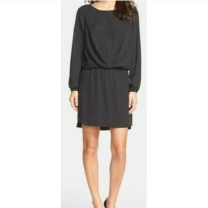 Vince Camuto Long-Sleeve Blouson Dress Size XS Black